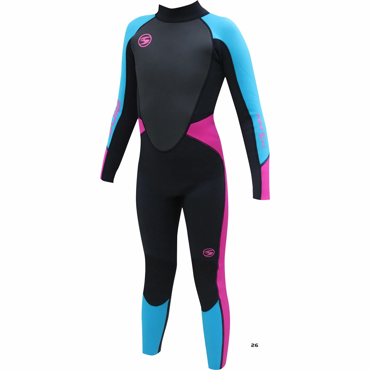 Sola Kids Storm & Flare 3/2mm Wetsuit - Magenta 3 Sola Kids Storm & Flare 3/2mm Wetsuit - Magenta