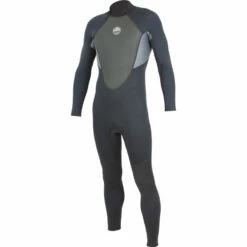 Alder Impact 3/2mm Flatlock Backzip Wetsuit - Black