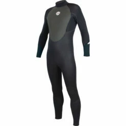Alder Stealth 3/2mm Blindstitched Backzip Wetsuit - Black