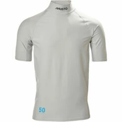 Musto Sunblock Dynamic Short Sleeve Rash Guard - Light Grey