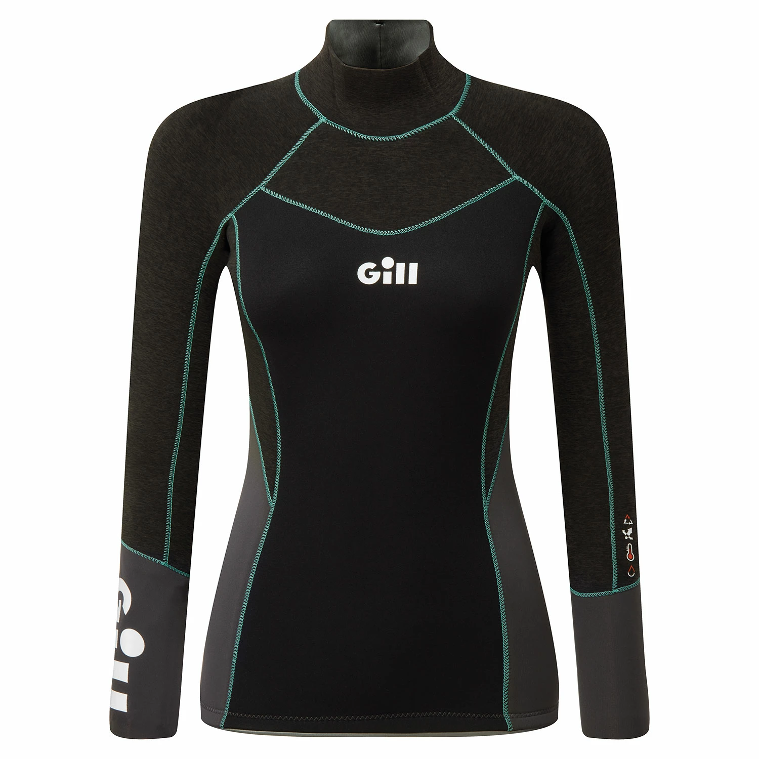 Gill Womens Zentherm Dinghy Sailing Wetsuit Top - Black 4 Gill Womens Zentherm Dinghy Sailing Wetsuit Top - Black - Image 2