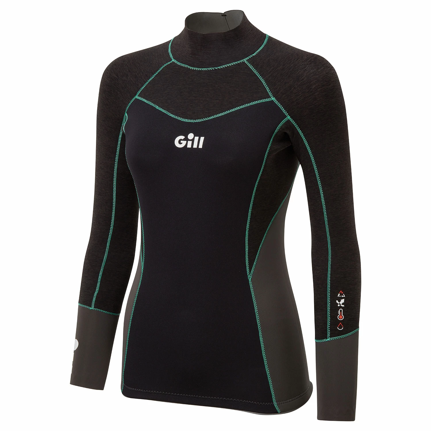 Gill Womens Zentherm Dinghy Sailing Wetsuit Top - Black 3 Gill Womens Zentherm Dinghy Sailing Wetsuit Top - Black