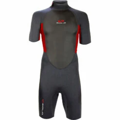 Sola Fusion 3/2mm Shorty Wetsuit - Graphite/Red