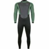 Typhoon Storm3 3/2mm Back Zip Wetsuit - Black/Green