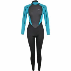 Typhoon Womens Storm3 3/2mm Backzip Wetsuit - Aqua