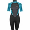 Typhoon Womens Storm3 3/2mm Shorty Wetsuit - Aqua -CoastWaterSports Sales Shop 2021 Typhoon Storm3 Womens Shorty Wetsuit Aqua 250895 1