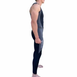 Vaikobi FLEXFORCE 3mm GBS Long John Wetsuit - Black/Grey -CoastWaterSports Sales Shop 2021 Vaikobi FlexForce 3 0 mm LongJohn Side view