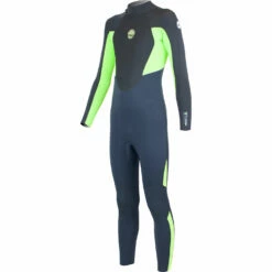 Alder Junior Stealth 5/4/3mm BZ Fullsuit Wetsuit - Graphite / Lime