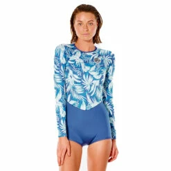 Rip Curl Womens G-Bomb 1mm LS Boyleg Spring Wetsuit - Teal -CoastWaterSports Sales Shop 2022 Rip Curl G Bomb Long Sleeve Boyleg Spring Suit WSPYCW 3
