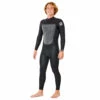 Rip Curl Omega 3/2mm E-Stitch Back Zip Wetsuit - Black -CoastWaterSports Sales Shop 2022 Rip Curl Omega 32 Backzip Wetsuit Black 114MFS 1