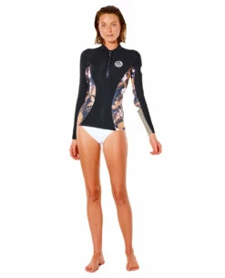 Rip Curl Womens G-Bomb 1mm Wetsuit Jacket - Black/Gold -CoastWaterSports Sales Shop 2022 Rip Curl Womens G Bomb Wetsuit Jacket 112WWJ 5040 4