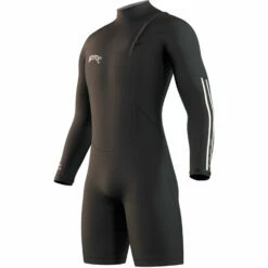 Mystic THE ONE 3/2mm Zip-Free Long Arm Shorty Wetsuit - Black