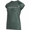 Mystic Womens Star Short Sleeve Rashvest - Dark Olive -CoastWaterSports Sales Shop 2023 Mystic Star Short Sleeve Rash Guard 230183 643 01