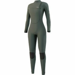 Mystic Womens The One 4/3 GBS Zip-Free Wetsuit - Dark Olive