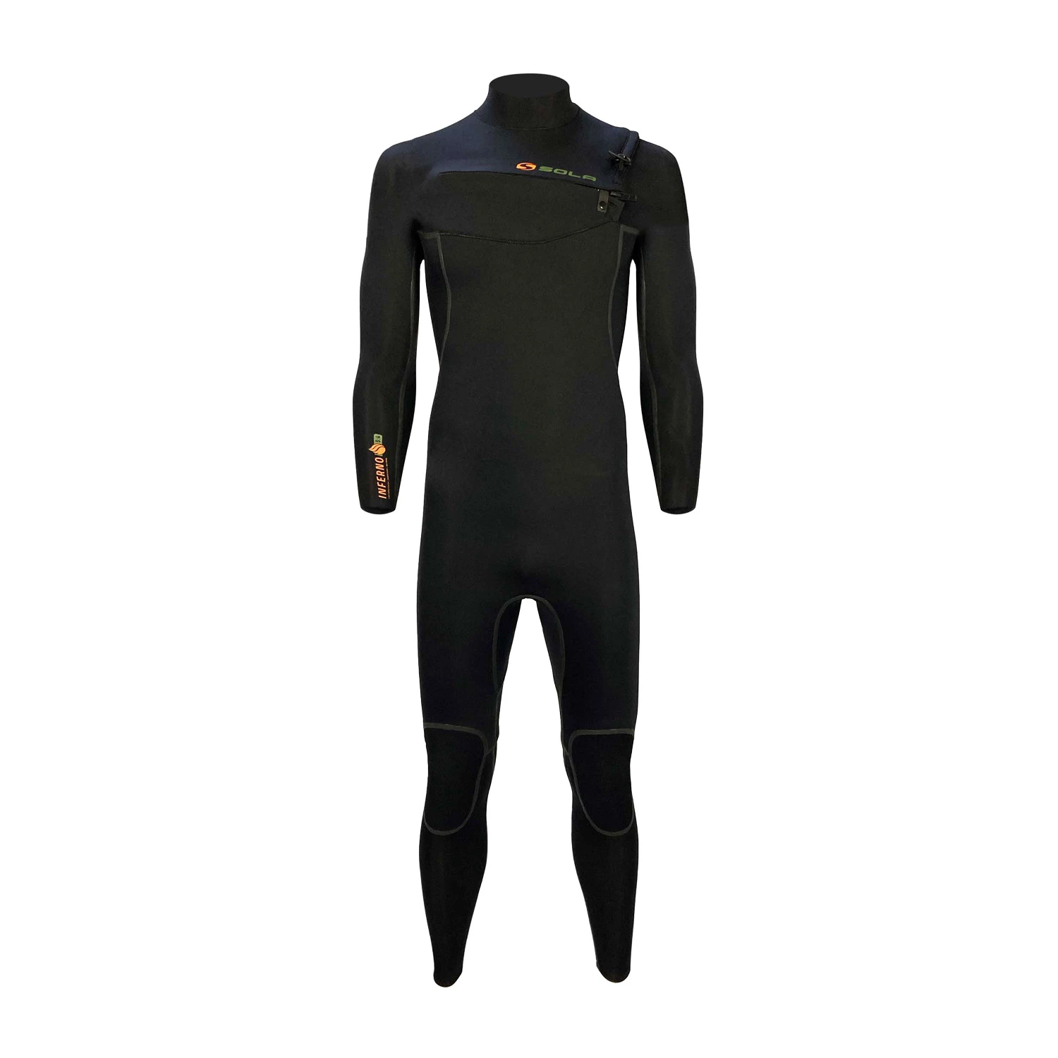Sola Inferno 5/4mm GBS Chest Zip Wetsuit - Black 3 Sola Inferno 5/4mm GBS Chest Zip Wetsuit - Black