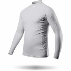 Zhik ECO Spandex Rash Guard Long Sleeve - Platinum 7 Zhik ECO Spandex Rash Guard Long Sleeve - Platinum -CoastWaterSports Sales Shop 2023 Zhik DTP 0063 K PLT LeftSide