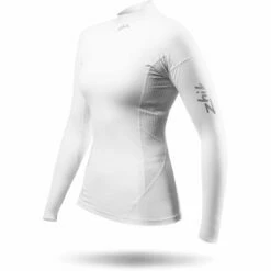 Zhik Womens ECO Spandex Rash Guard Long Sleeve - White 6 Zhik Womens ECO Spandex Rash Guard Long Sleeve - White -CoastWaterSports Sales Shop 2023 Zhik DTP 0063 W WHT LeftSide