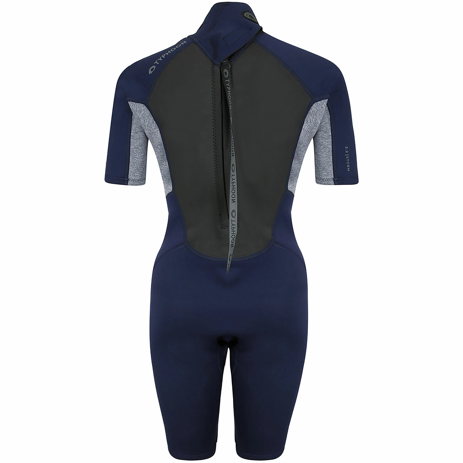 Typhoon Womens Storm3 3/2mm Shorty Wetsuit - Grey Marl 4 Typhoon Womens Storm3 3/2mm Shorty Wetsuit - Grey Marl - Image 2