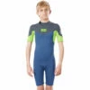 Rip Curl Junior Dawn Patrol 3/2mm Shorty Wetsuit - Blue Grey WSP8BJ -CoastWaterSports Sales Shop 80111 WSP8EJ 0131 3