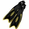 Cressi Palau Long Adjustable Fins Snorkelling Fins - Black/Yellow -CoastWaterSports Sales Shop Cressi Palau Fins Black Yellow