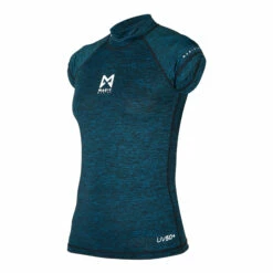 Magic Marine Womens Cube Short Sleeve Rashvest - Dark Blue Melee -CoastWaterSports Sales Shop MM081012 448 03