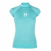 Magic Marine Womens Cube Short Sleeve Rashvest - Blue Melee
