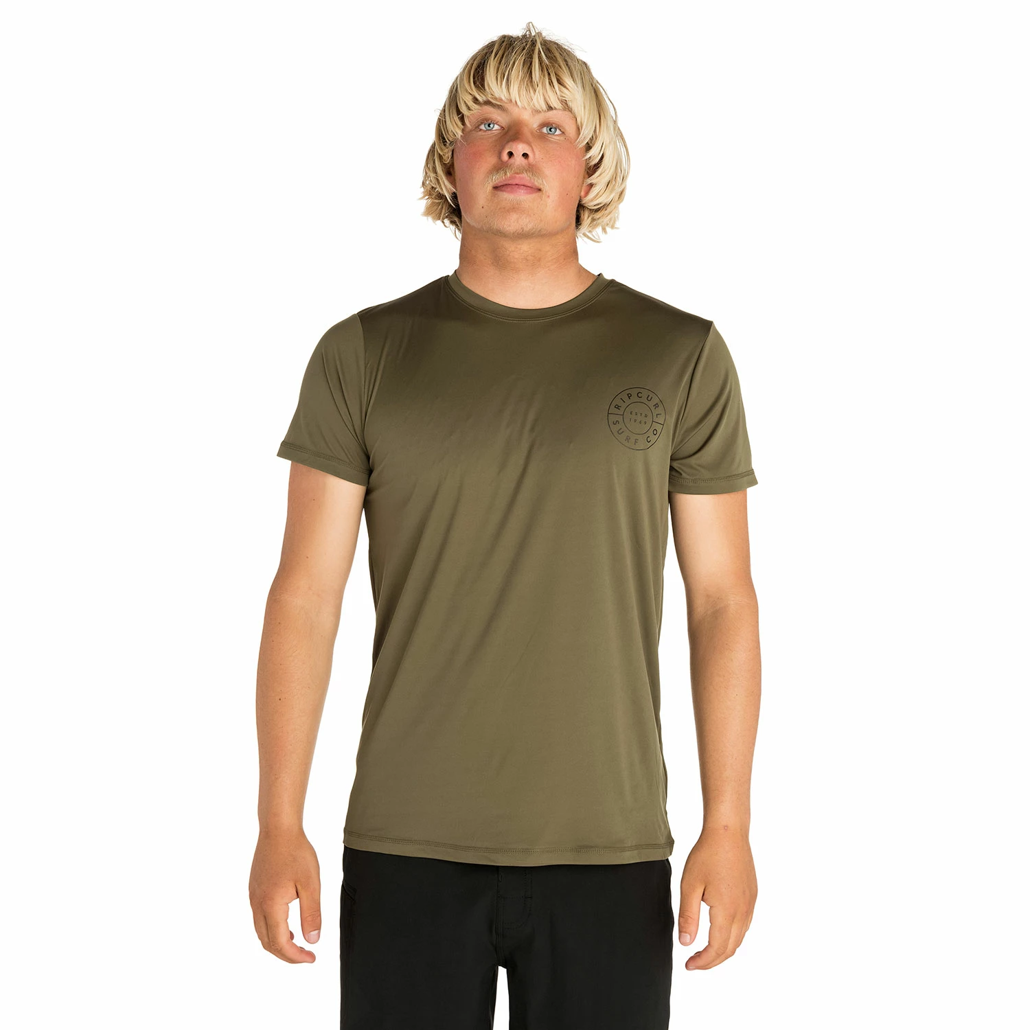Rip Curl Short Sleeve Compass UV Tee - Khaki 3 Rip Curl Short Sleeve Compass UV Tee - Khaki