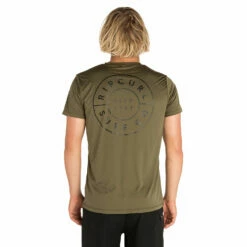 Rip Curl Short Sleeve Compass UV Tee - Khaki 5 Rip Curl Short Sleeve Compass UV Tee - Khaki -CoastWaterSports Sales Shop Rip Curl Short Sleeve Compass UV Tee WLY8SM 0064 2