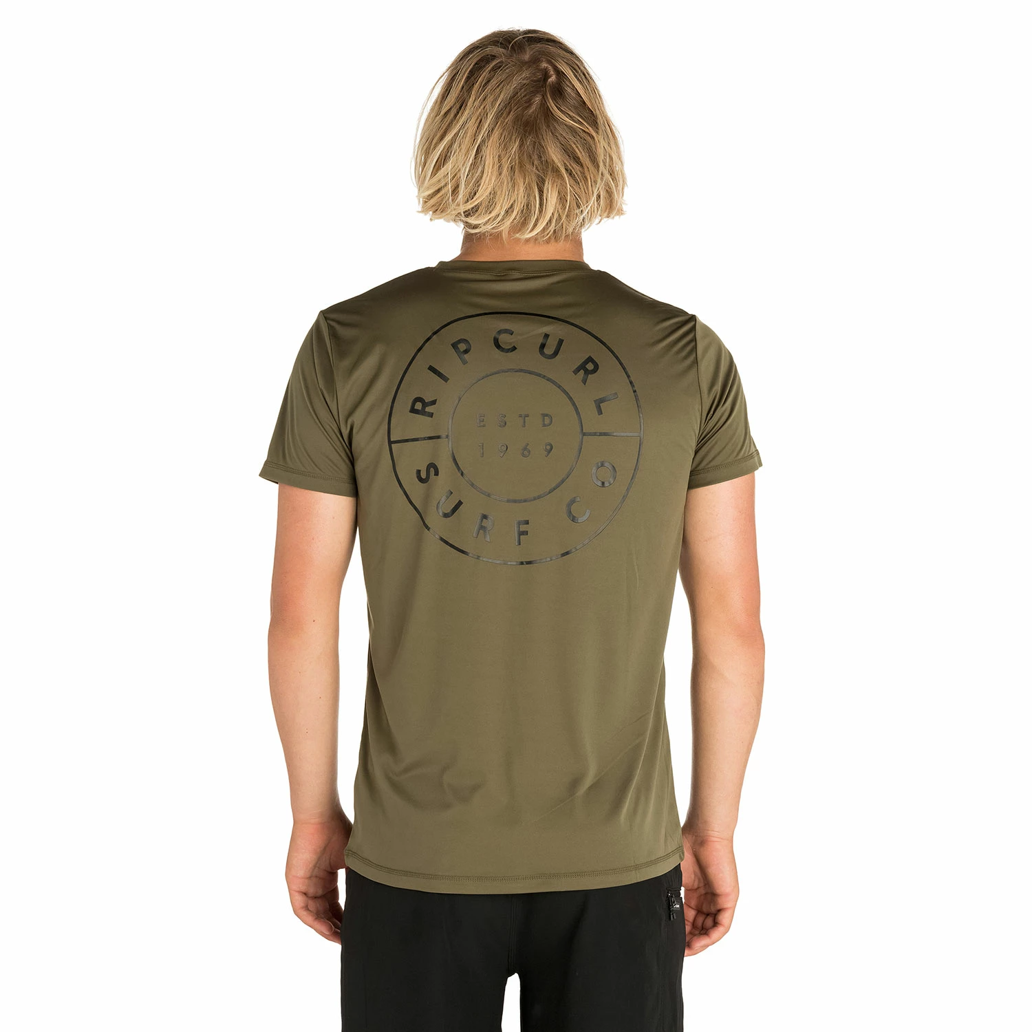 Rip Curl Short Sleeve Compass UV Tee - Khaki 4 Rip Curl Short Sleeve Compass UV Tee - Khaki - Image 2