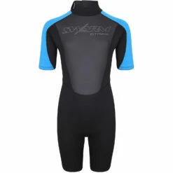 Typhoon Swarm3 Boys 3/2mm Shorty Wetsuit - Black/Blue