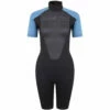 Typhoon Womens Swarm3 3/2mm Shorty Wetsuit - Black/Blue -CoastWaterSports Sales Shop Typhoon Womens Swarm3 Shorty Wetsuit 250987 BLACK BLUE STEEL 1