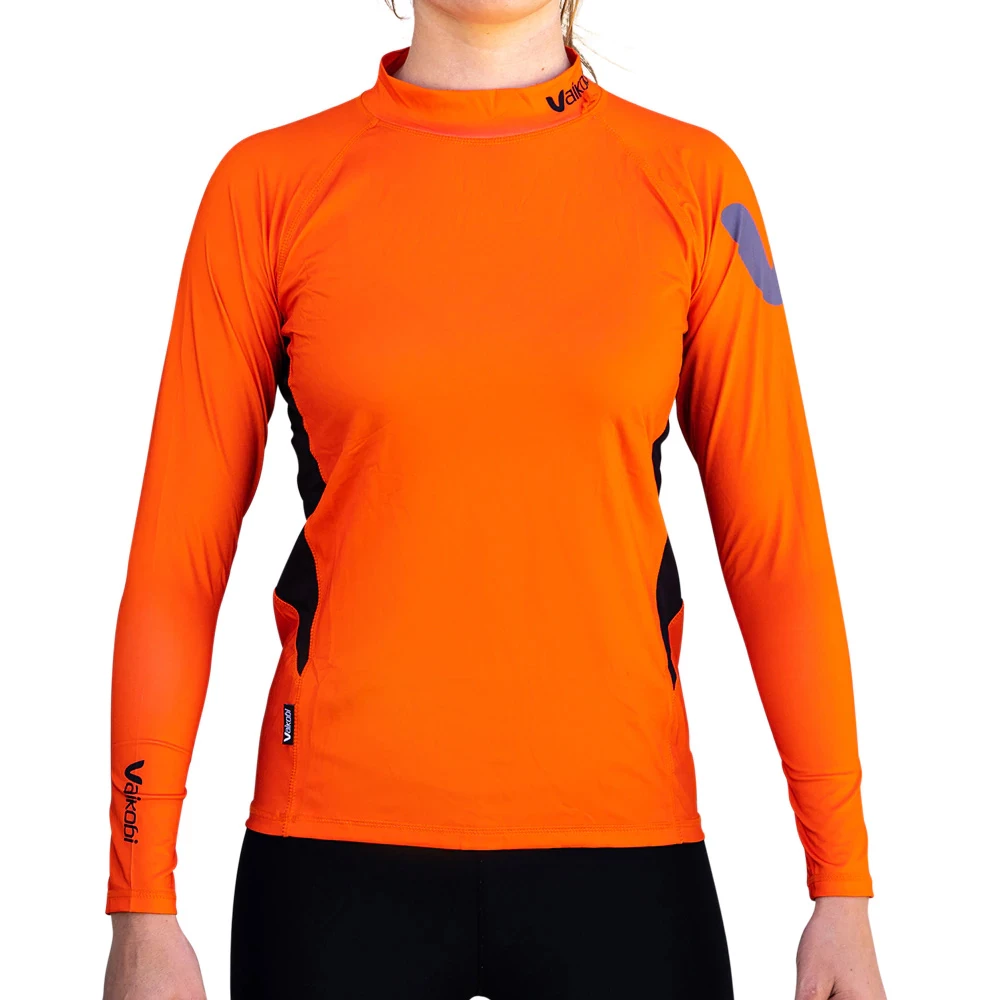 Vaikobi Spandex Long Sleeve UV50+ Rashvest - Orange 4 Vaikobi Spandex Long Sleeve UV50+ Rashvest - Orange - Image 2