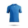 Zhik Mens Short Sleeve Spandex Rash Vest / Guard - Cyan -CoastWaterSports Sales Shop Zhik Spandex Rash Top Cyan top 66 m cy