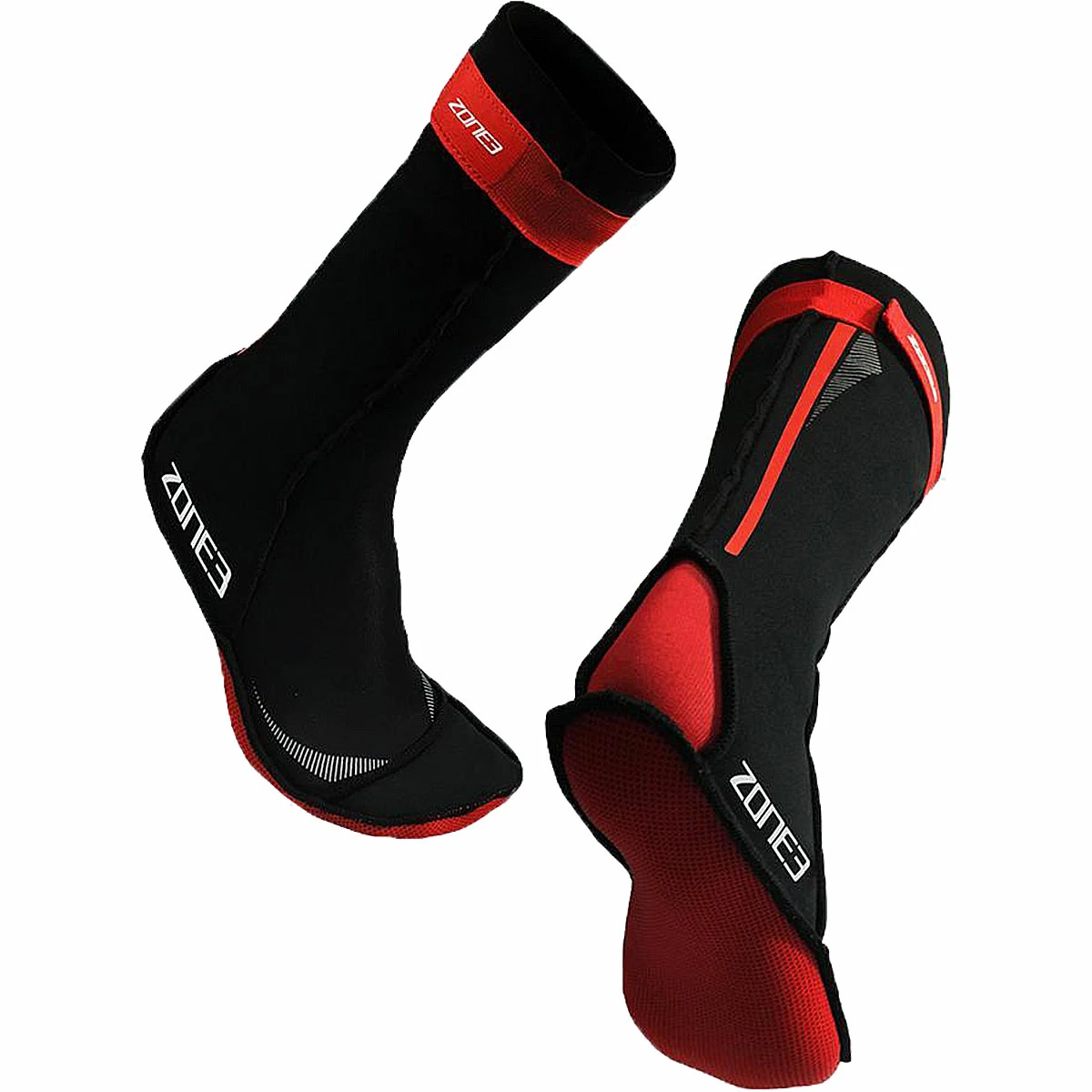 Zone3 Neoprene Swim Socks - Red 3 Zone3 Neoprene Swim Socks - Red